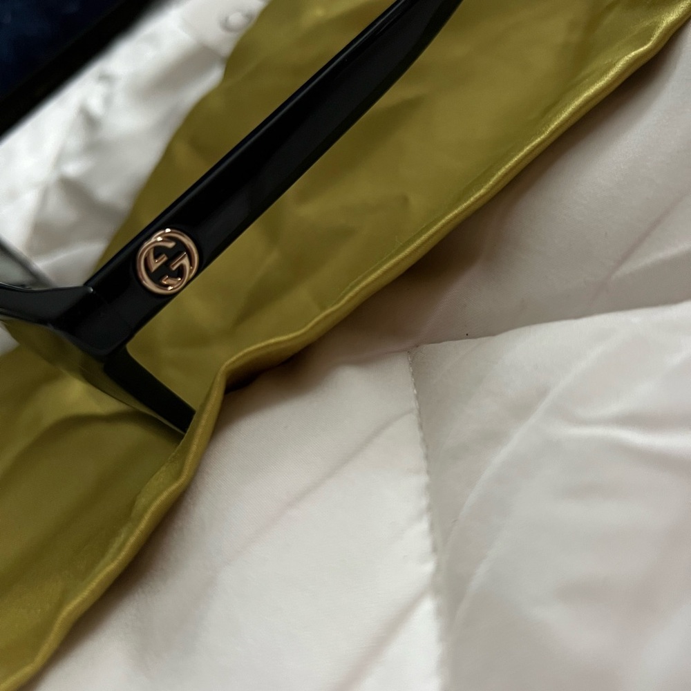 Gucci Black Sunglasses with Gold Logo